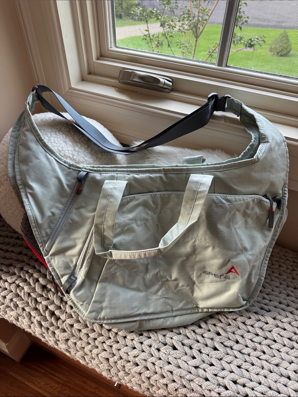 Light Gray Duffel Bag